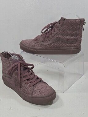 Vans SK-8 HI-Top Mono Python Embossed Twilight Mauve Sneakers Womens 7